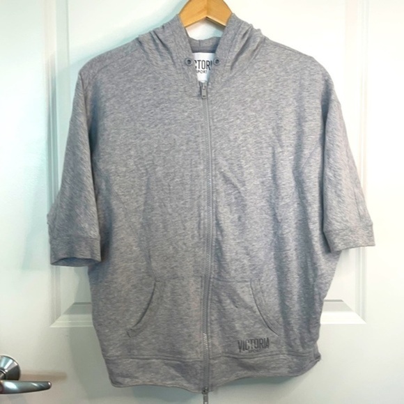 VICTORIA SECRET | Victoria Sport Women’s Light Gray Hooded Sweatshirt Size XS - Picture 4 of 6